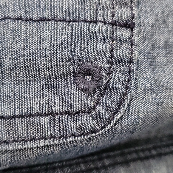 Duluth Trading Organic Cotton Rootstock Denim Long Sleeve Gardening Dress SZ XS - Picture 13 of 14